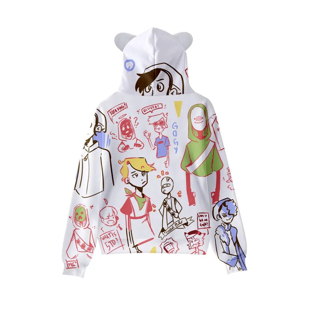 Men’s Casual Cartoon Hooded Hoodie – Spring and Autumn by NoEnName_Null