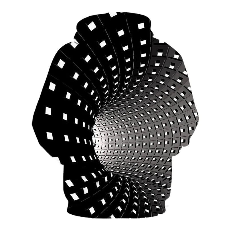 Men's Casual Hooded Hoodie with Print Design by NoEnName_Null – Perfect for Spring and Autumn