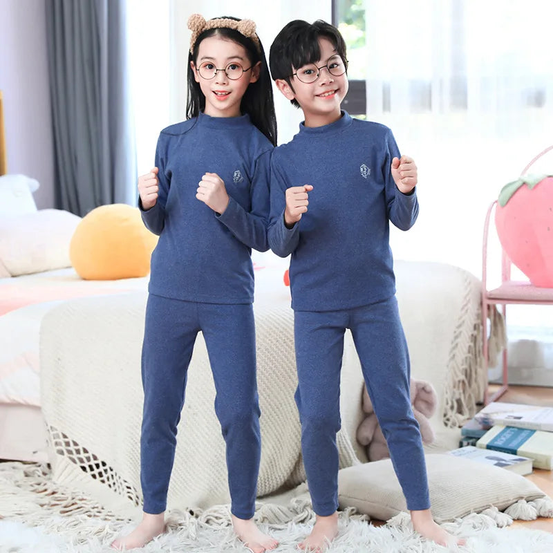 XJYIYUANLC Unisex Cartoon Print Homewear Set for Kids (Ages 7-13Y)