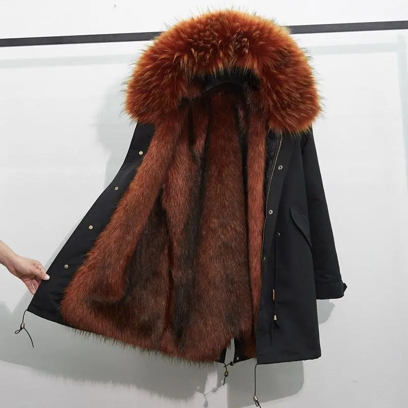 Hanzangl Men’s Smart Casual Winter Jacket Faux Fur Lined & Detachable Liner for Ultimate Comfort