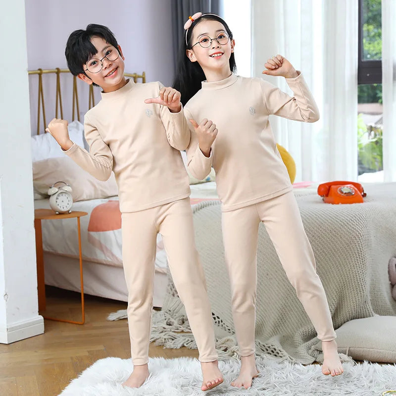 XJYIYUANLC Unisex Cartoon Print Homewear Set for Kids (Ages 7-13Y)