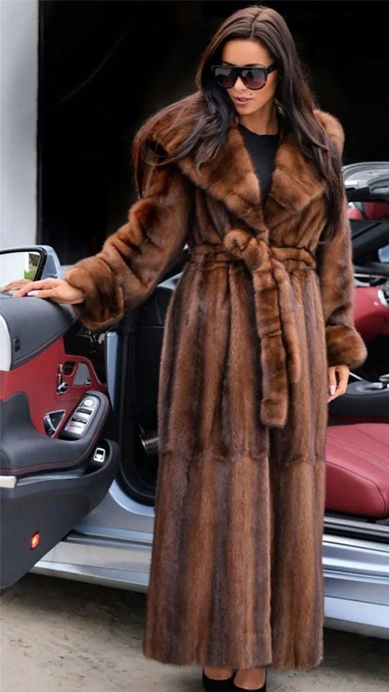 BFFUR Women’s Real Mink Fur Coat – Luxury & Warmt