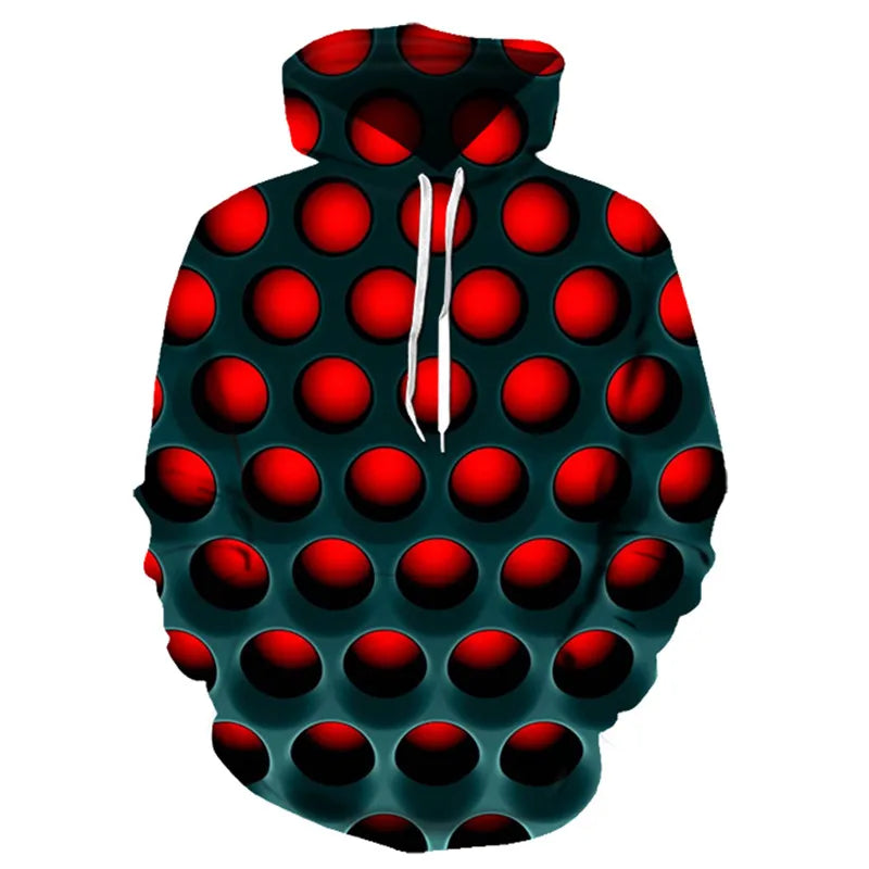Men's Casual Hooded Hoodie with Print Design by NoEnName_Null – Perfect for Spring and Autumn