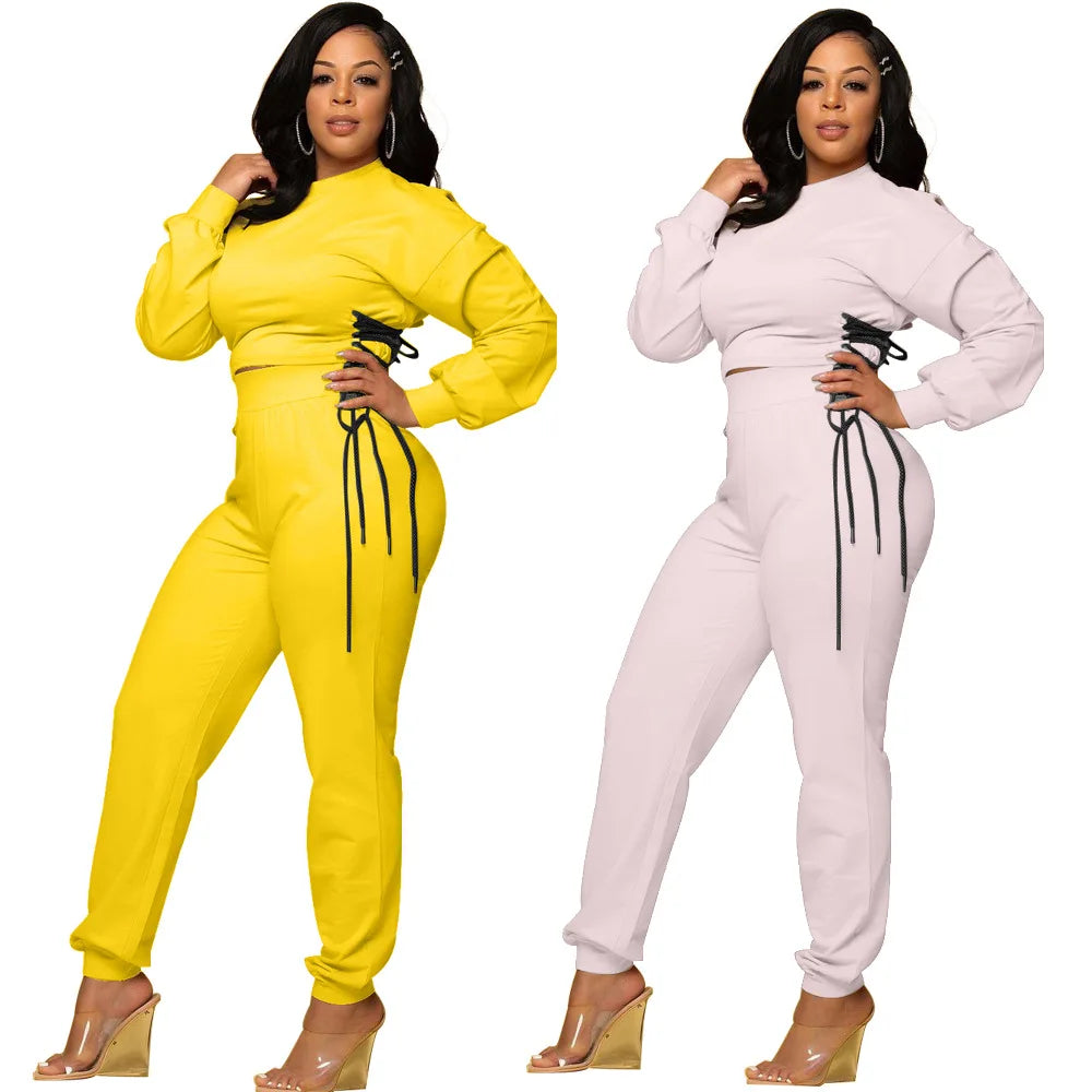 Shuaenls Women's Casual Distressed Denim Pant Set – Full Length Pencil Pants & Frayed Denim Top