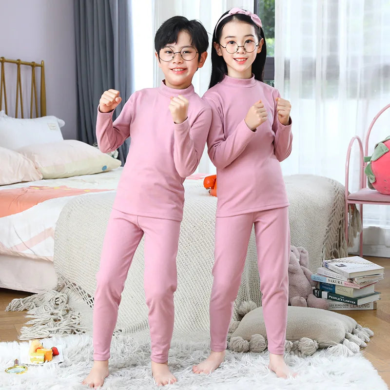 XJYIYUANLC Unisex Cartoon Print Homewear Set for Kids (Ages 7-13Y)