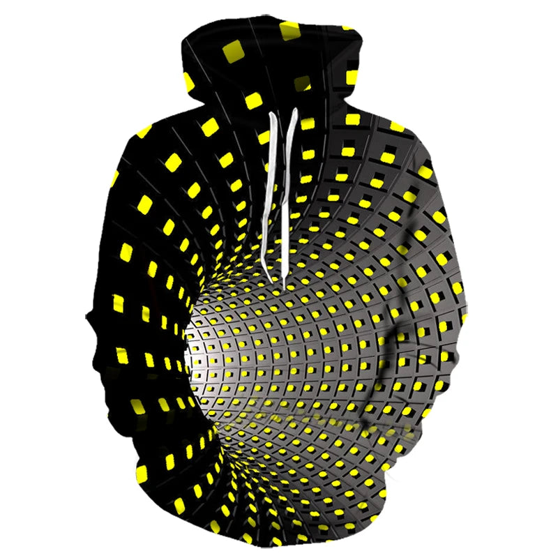 Title: Men's Casual Hooded Hoodie with Print Design by NoEnName_Null – Perfect for Spring and Autumn