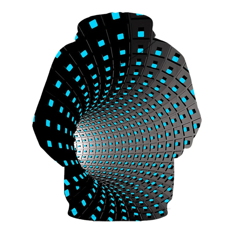 Men's Casual Hooded Hoodie with Print Design by NoEnName_Null – Perfect for Spring and Autumn