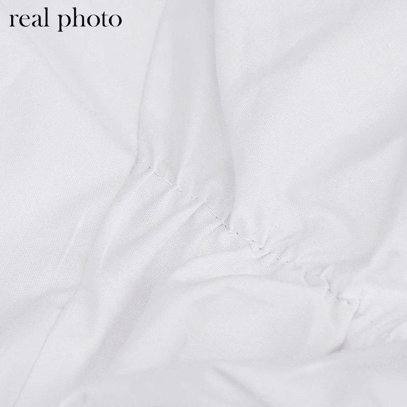 Simenual Women’s Streetwear Casual Shirt with Puff Sleeves – Slim Fit, Solid Pattern, Single Button Closure