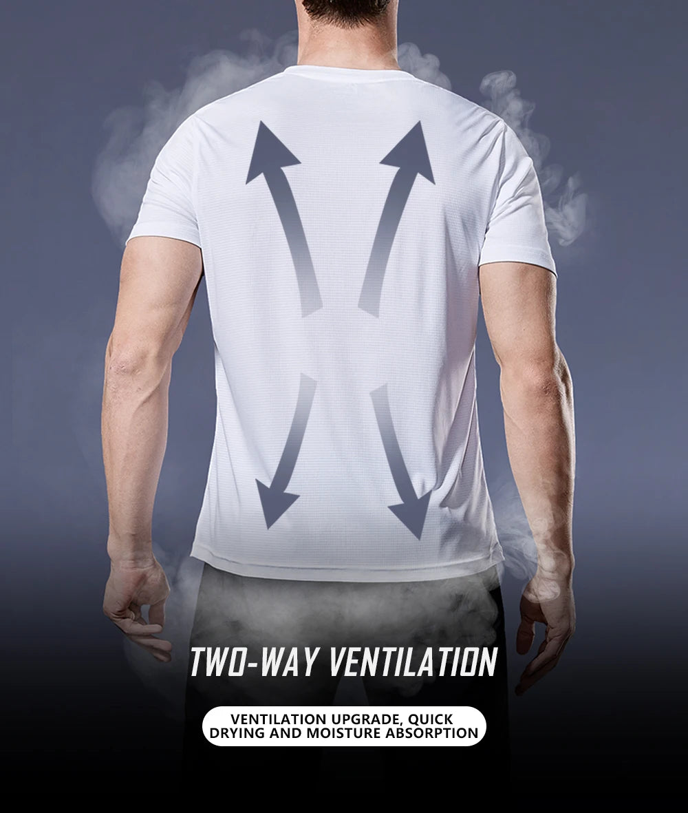 Men’s Quick-Dry Reflective Gym T-Shirt – Anti-Sweat Sportswear for Running, Basketball, Fitness