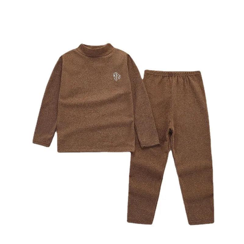 XJYIYUANLC Unisex Cartoon Print Homewear Set for Kids (Ages 7-13Y)
