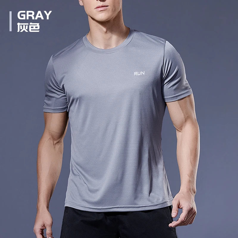 Men’s Quick-Dry Reflective Gym T-Shirt – Anti-Sweat Sportswear for Running, Basketball, Fitness