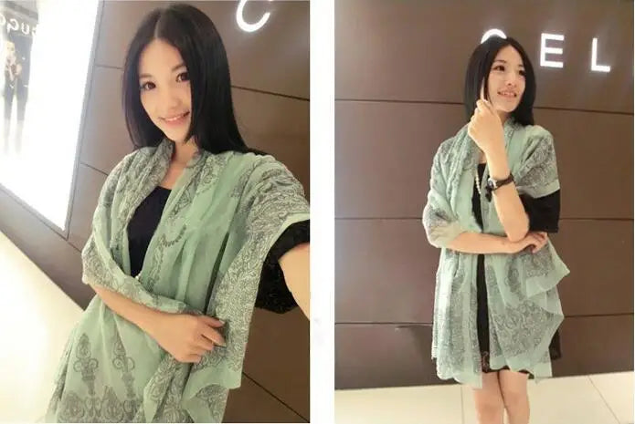 For Prowow Women’s Fashionable Patchwork Scarf a Multifunctional Scarf for All Seasons