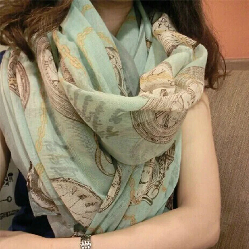 For Prowow Women’s Fashionable Patchwork Scarf a Multifunctional Scarf for All Seasons