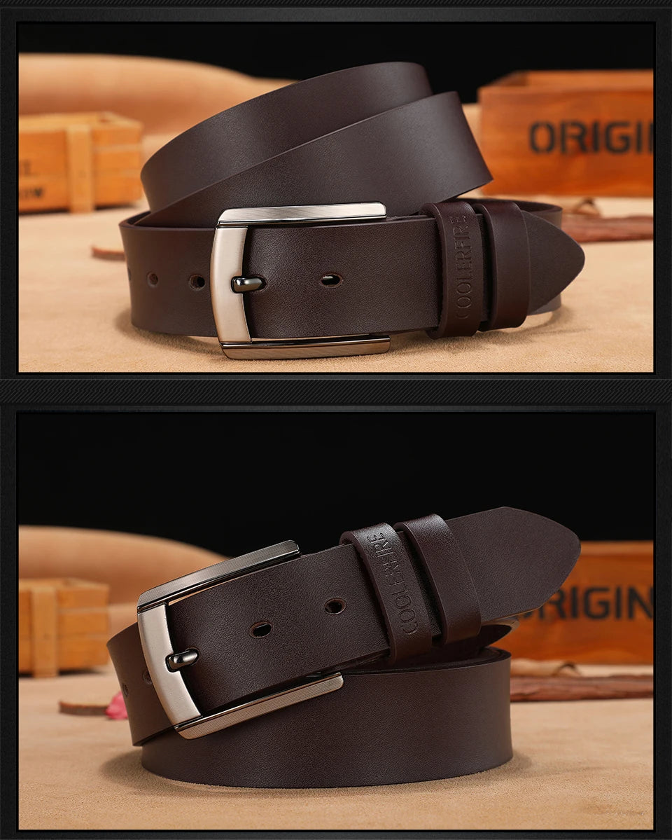 NoEnName_Null Casual PU Belt for Men - Adjustable, Durable, Stylish Accessory
