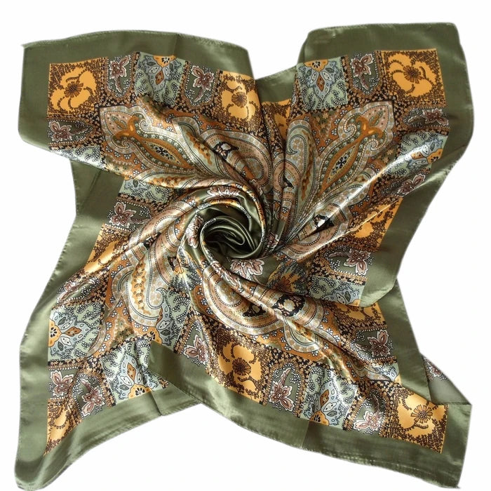 BYSIFA Fashionable Women’s Multifunctional Printed Scarf - All-Season 90x90cm Polyester Shawl