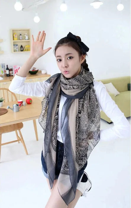 For Prowow Women’s Fashionable Patchwork Scarf a Multifunctional Scarf for All Seasons