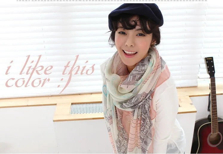 For Prowow Women’s Fashionable Patchwork Scarf a Multifunctional Scarf for All Seasons