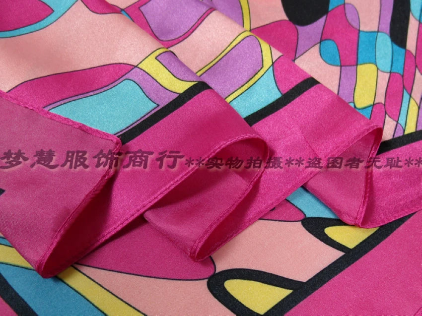 BYSIFA Fashionable Women’s Multifunctional Printed Scarf - All-Season 90x90cm Polyester Shawl