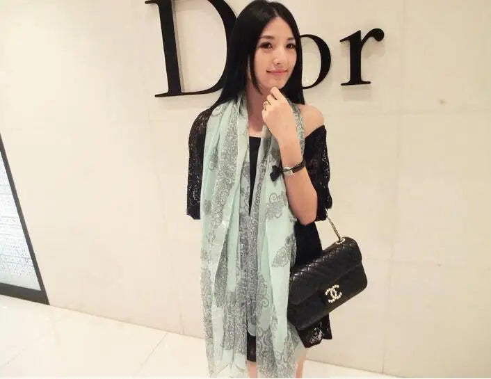 For Prowow Women’s Fashionable Patchwork Scarf a Multifunctional Scarf for All Seasons