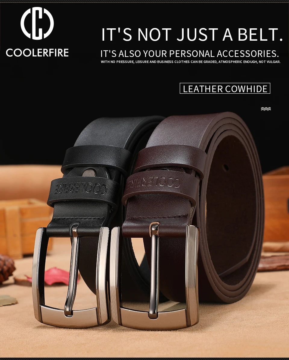NoEnName_Null Casual PU Belt for Men - Adjustable, Durable, Stylish Accessory