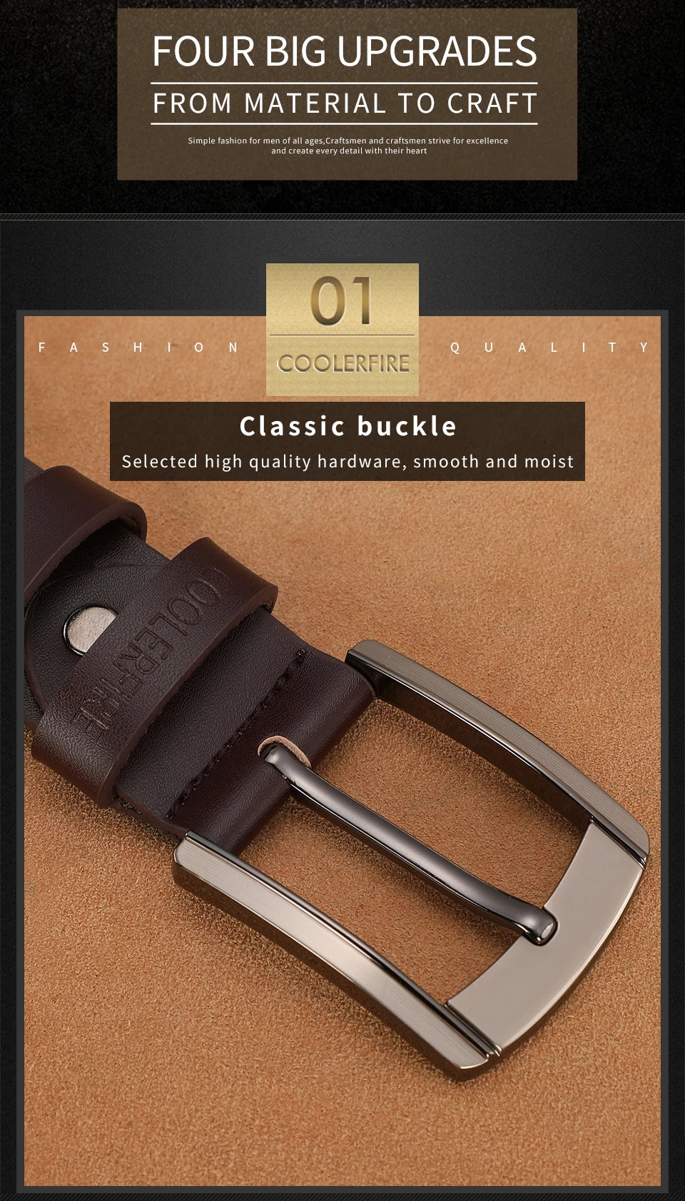 NoEnName_Null Casual PU Belt for Men - Adjustable, Durable, Stylish Accessory