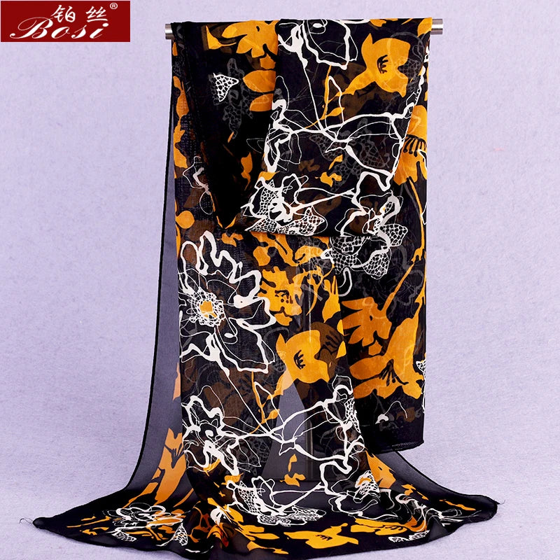 BOSI Women’s Fashionable Chiffon Print Scarf – Soft, Smooth, and Versatile for All Seasons