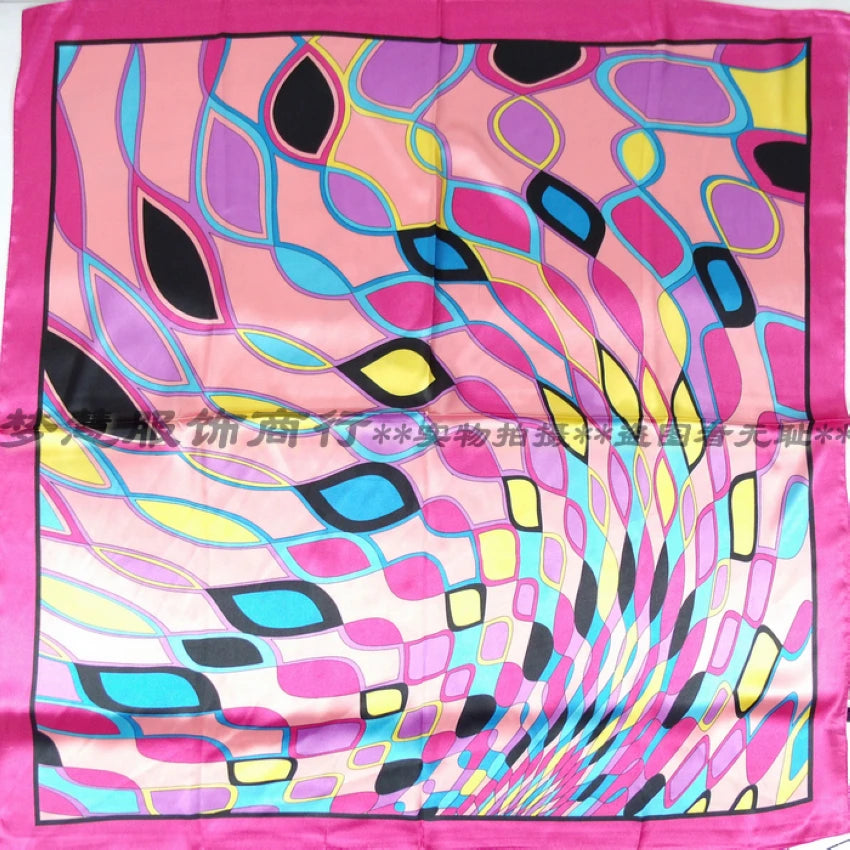 BYSIFA Fashionable Women’s Multifunctional Printed Scarf - All-Season 90x90cm Polyester Shawl