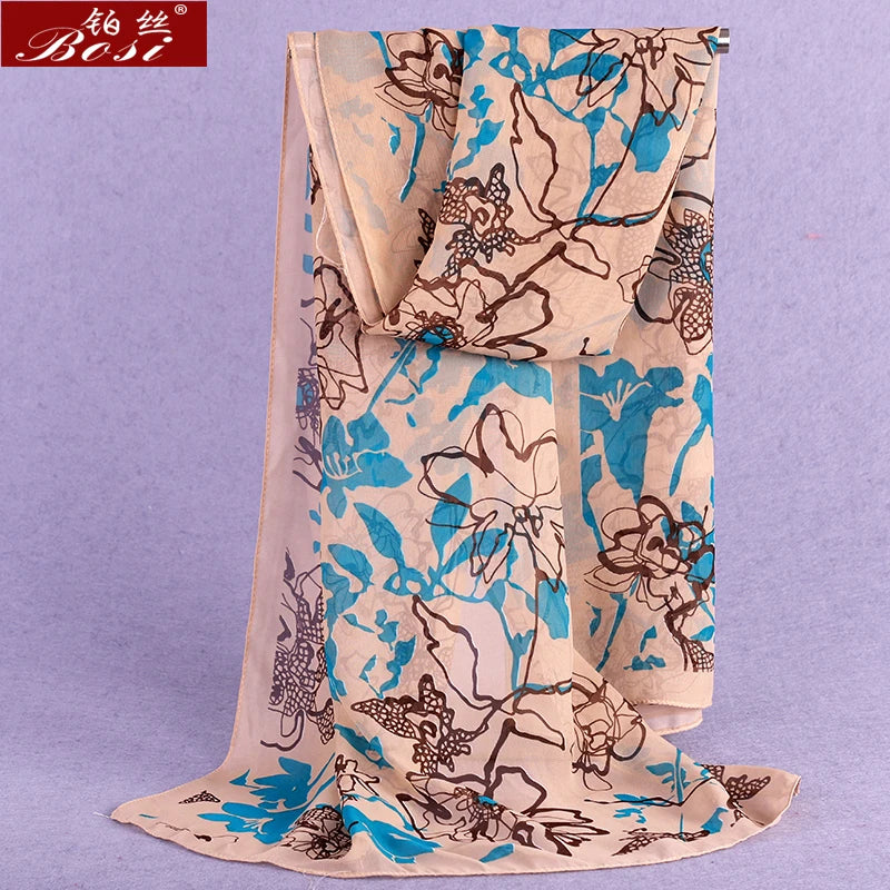 BOSI Women’s Fashionable Chiffon Print Scarf – Soft, Smooth, and Versatile for All Seasons