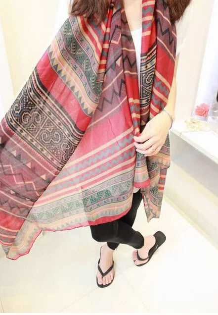 For Prowow Women’s Fashionable Patchwork Scarf a Multifunctional Scarf for All Seasons