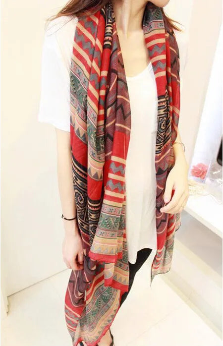 For Prowow Women’s Fashionable Patchwork Scarf a Multifunctional Scarf for All Seasons