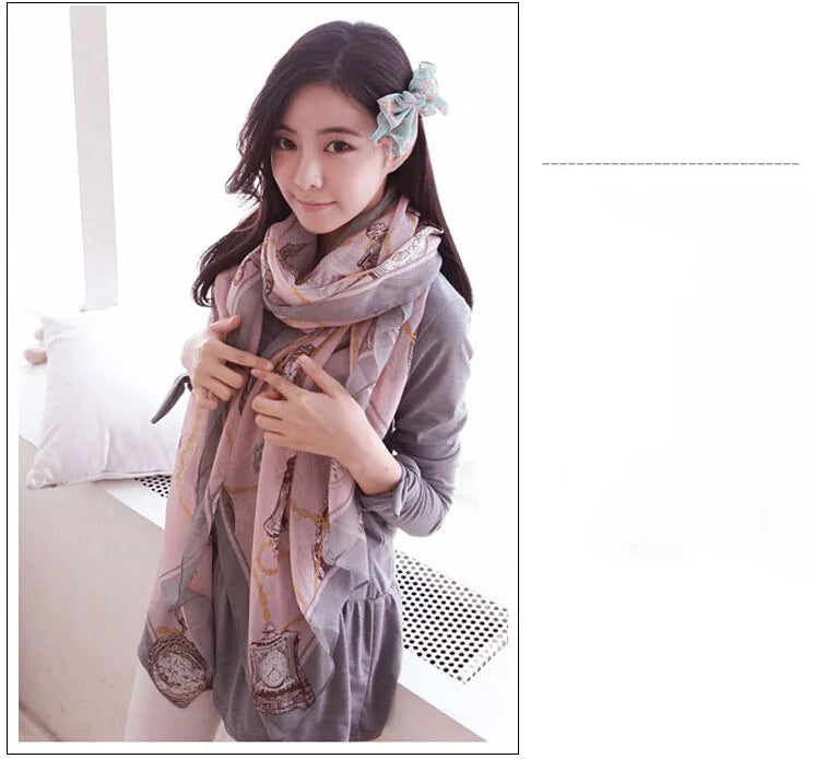 For Prowow Women’s Fashionable Patchwork Scarf a Multifunctional Scarf for All Seasons