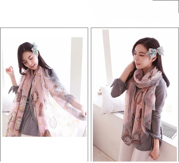 For Prowow Women’s Fashionable Patchwork Scarf a Multifunctional Scarf for All Seasons