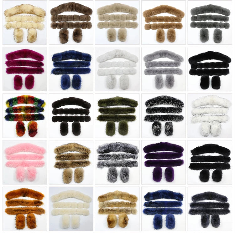 OFTBUY Women's Winter Real Fox Fur Collar Jacket - Warm, Stylish, and Cozy