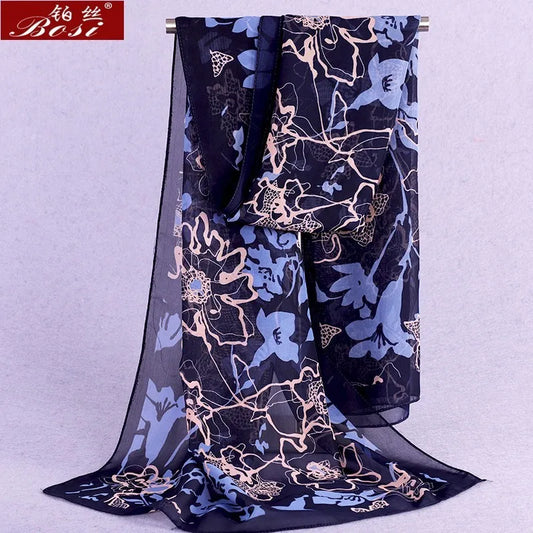 BOSI Women’s Fashionable Chiffon Print Scarf – Soft, Smooth, and Versatile for All Seasons