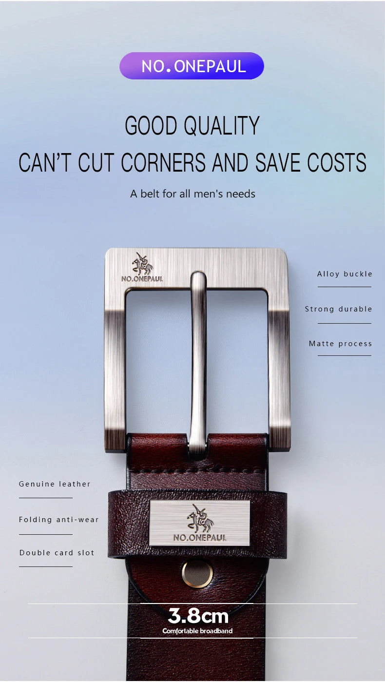 JIFANPAUL Casual Metal & PU Belt for Men – Stylish, Adjustable, Durable Accessory