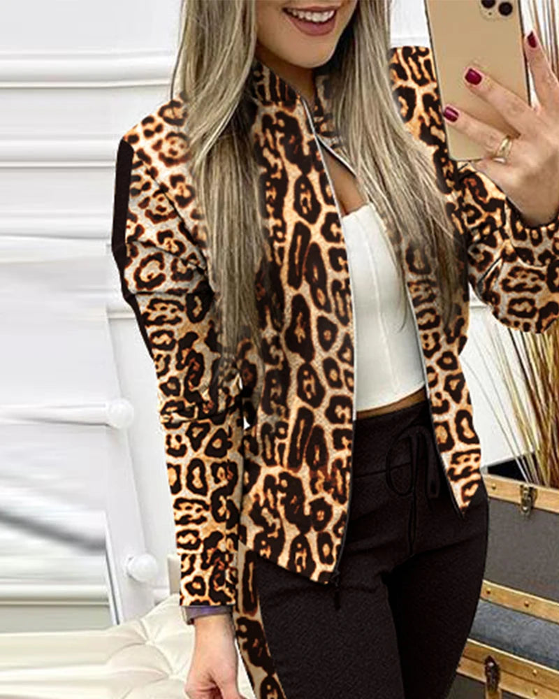 FiLiFiTi Women's Streetwear Sequined Zippered Tracksuit Set – Autumn/Winter 2023