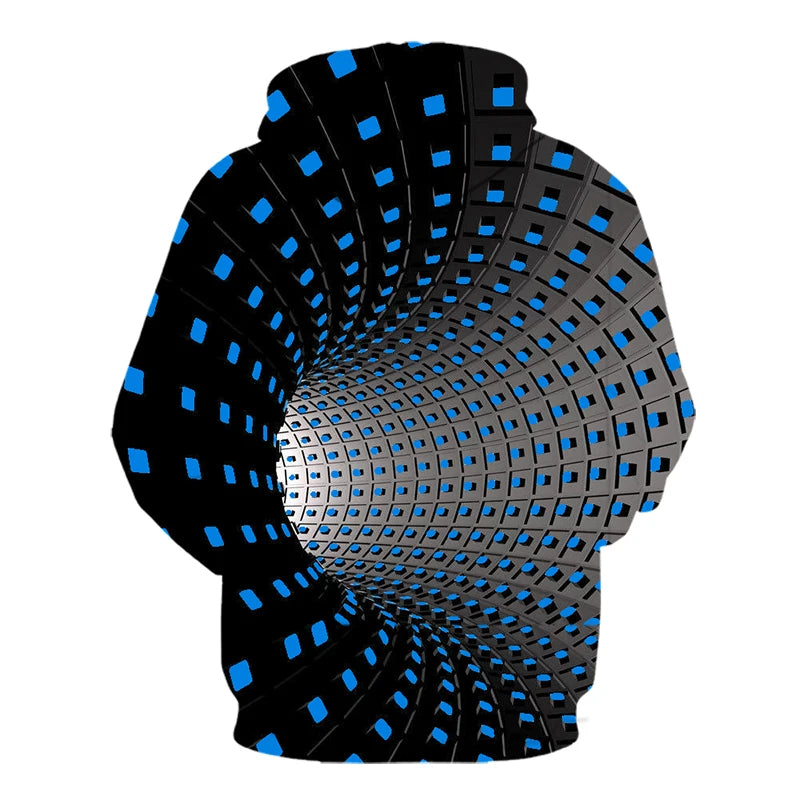 Men's Casual Hooded Hoodie with Print Design by NoEnName_Null – Perfect for Spring and Autumn