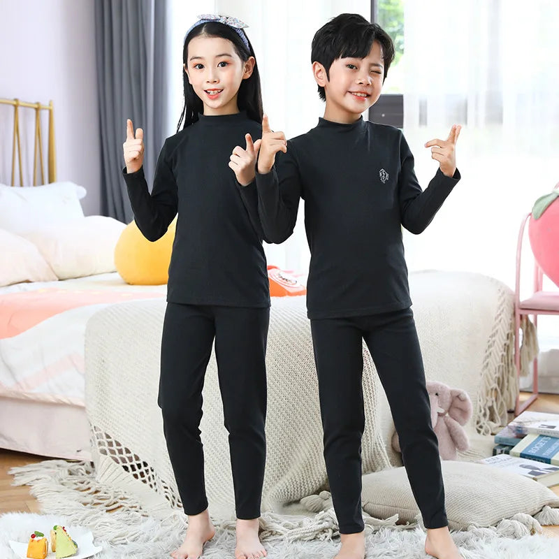 XJYIYUANLC Unisex Cartoon Print Homewear Set for Kids (Ages 7-13Y)