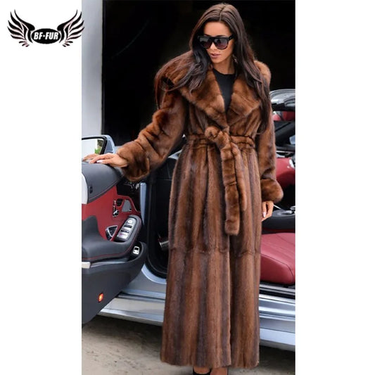 BFFUR Women’s Real Mink Fur Coat – Luxury & Warmt