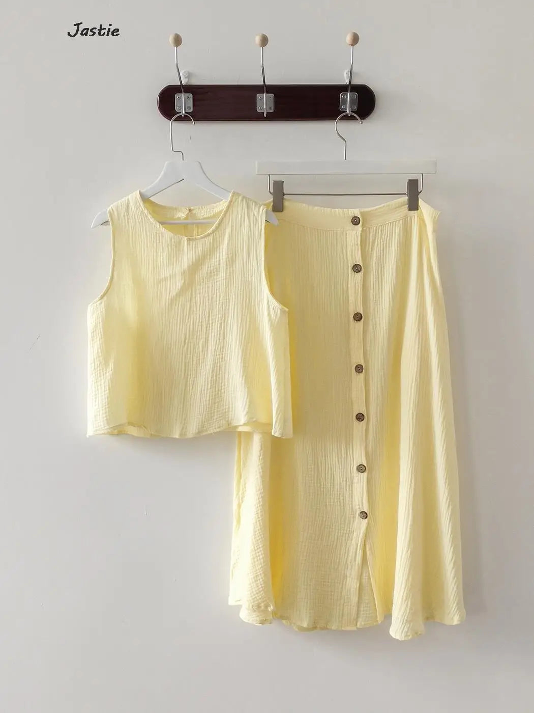 JASTIE Women's Casual A-Line Sleeveless Jersey Dress – Mid-Calf Length, Spring/Summer Style