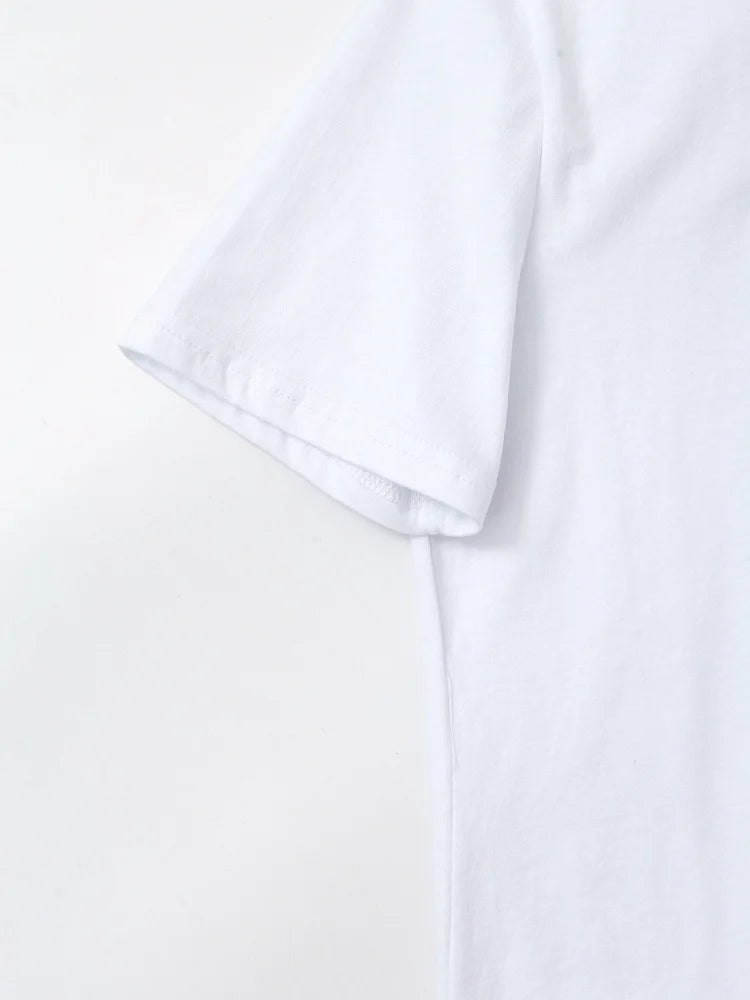 A sexy and stylish solid color tee for women made with high-stretch polyester spandex blend