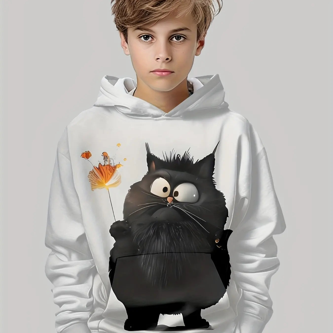 Colorful Cartoon Print Kids Sweatshirt – Casual Pullover for Boys & Girls (Ages 3–12)