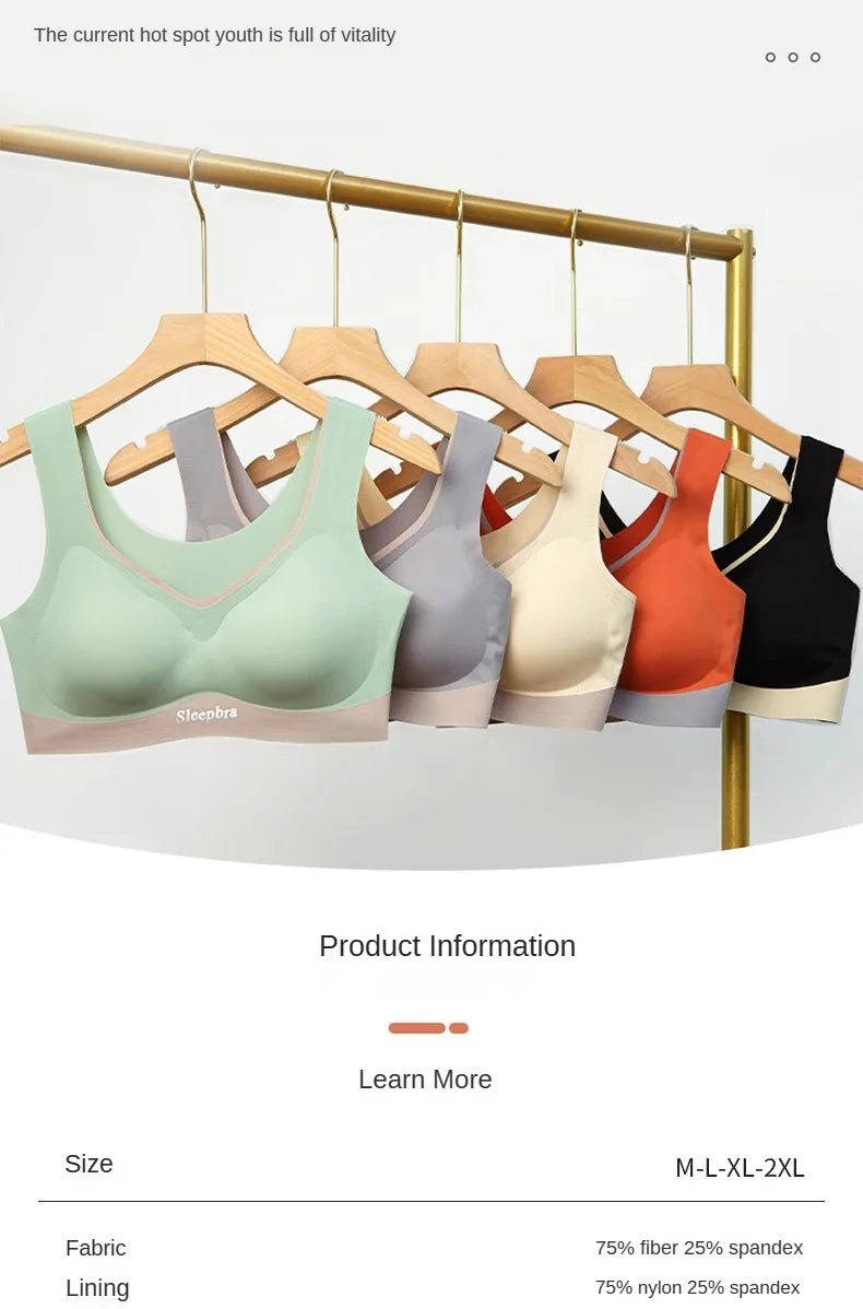 KING'S FAITH Women's Floral Push-Up Bra - Wire-Free, Front Closure, Everyday Comfort