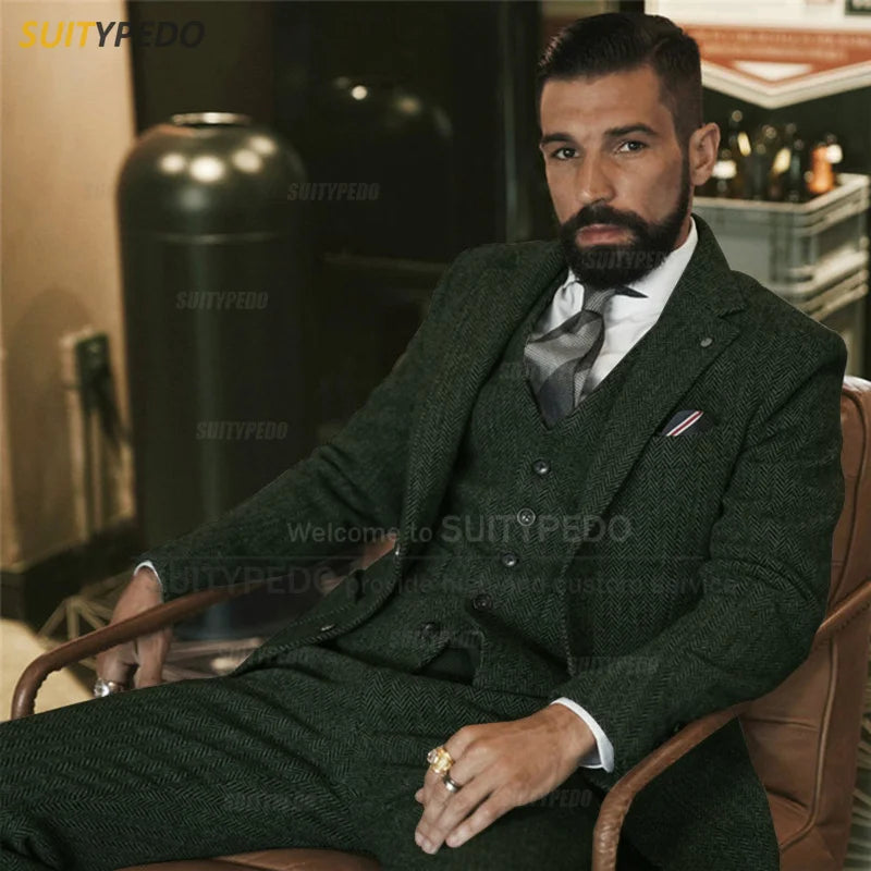 TPSAADE Men’s Smart Casual 2-Piece Suit – Stylish Wedding Jacket & Pant Set