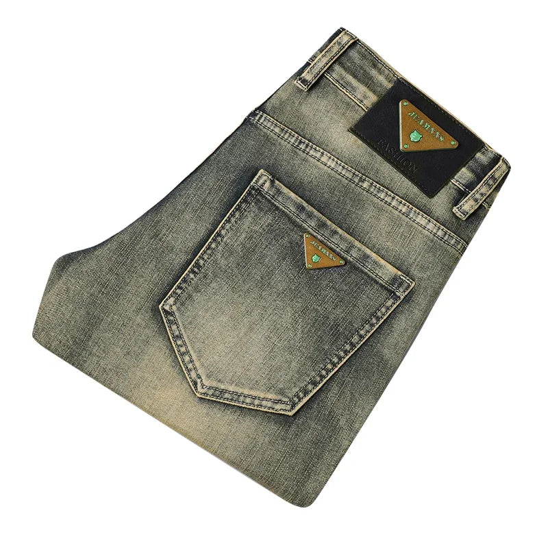 Denim jeans Pants Slim Fit Retro Stretch 2023 Winter Autumn Trousers Moto Biker Jeans High Quality