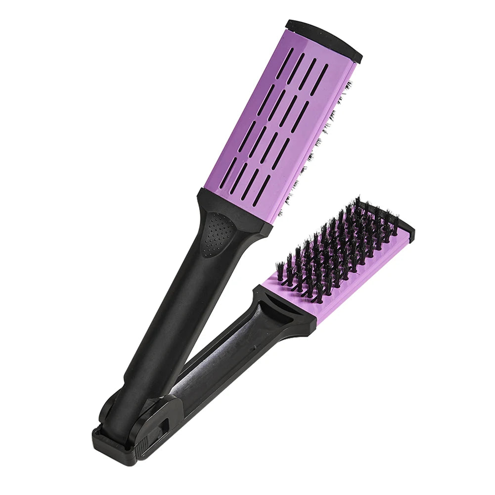 Hair Straightener Comb – Plastic Detangling Brush for Wet & Dry Hair