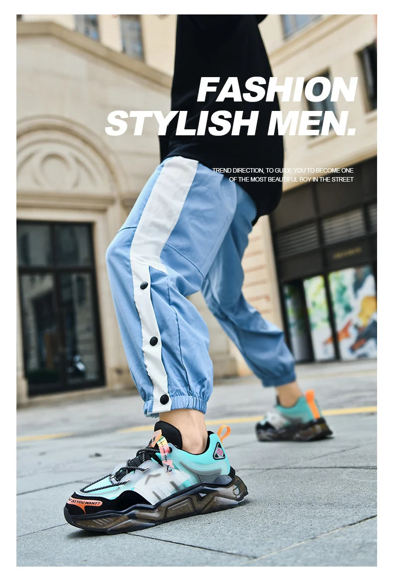 Yuzhy Men's Breathable Casual Lace-Up Shoes - Winter-Ready, Anti-Odor Sneakers