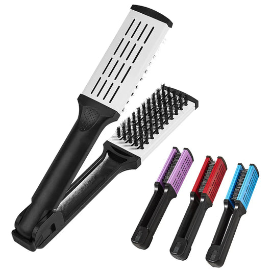 Hair Straightener Comb – Plastic Detangling Brush for Wet & Dry Hair