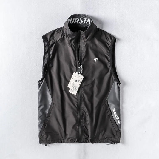 Men's Summer Thin Sport Qui Dry Vest Outdoor Casual Breathable Sun Protection f Sve Open Cardigan Tank Top