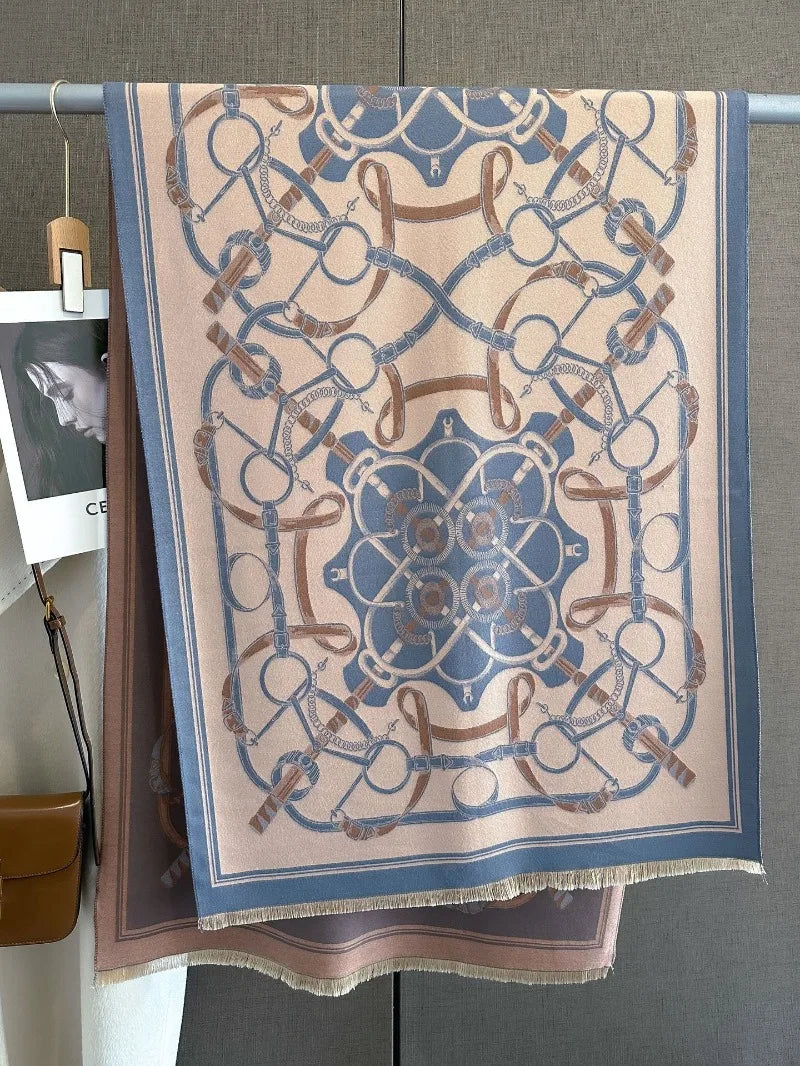 Jane Deiune Women’s Winter Warm Printed Scarf & Shawl – Stylish and Cozy Winter Accessory